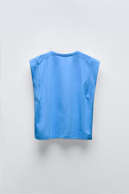 PLAIN T-SHIRT WITH TAB - Zara фото 8