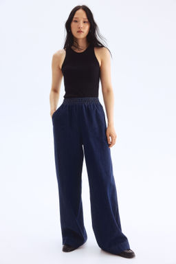 Pantal?n denim con cintura el?stica - H&m фото 3