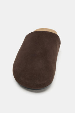 MULE PIEL PLANO / Marr?n Chocolate - Zara фото 4