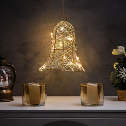 Светодиодная фигура «Колокол» 20×15×15 см, 20 LED, батарейки AAx2 (не в комплекте), свечение теплое белое