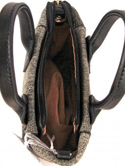 Сумка женская искусственная кожа DJ-CM 7105-BLACK/GREY, 1отд, плечевой ремень, черный/серый SALE 262236 - Adelia фото 8