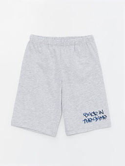 Beli Lastikli Bask?l? Erkek ?ocuk Pijama ?ort 2li - Waikiki фото 2