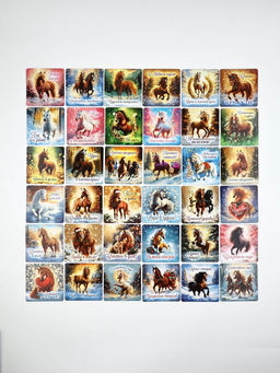 Магниты новогодние «Лошадь», 7×7 см, набор 36 шт., полимер