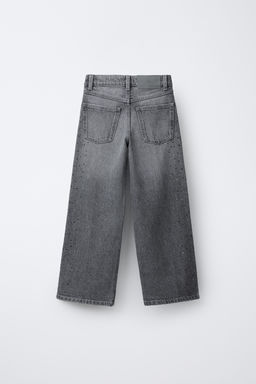 WIDE-LEG RHINESTONE JEANS - Zara фото 2