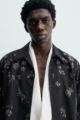 LIMITED EDITION SEQUIN FLOWING SHIRT - Zara фото 5