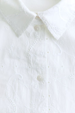 Oversized broderie anglaise shirt - H&m фото 6