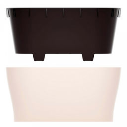 Горшок для цветов пластмассовый "Лея" 4л, 30х14,5х14см, овальный, со вставкой, с автополивом, бежевый (Россия)