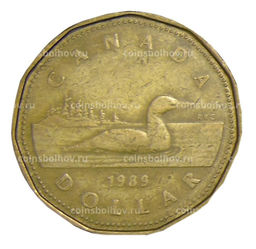 Монета 1 доллар 1989 года Канада