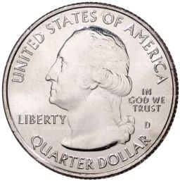 25 центов (1/4 доллара) 2021 года D США Национальные парки №56 Национальное историческое место Пилоты из Таскиги