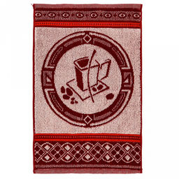 Полотенце кухонное махровое 30х50см, пестротканое, плотность 420гр/м2, хлопок 100%, "Капучино-4" (Россия)