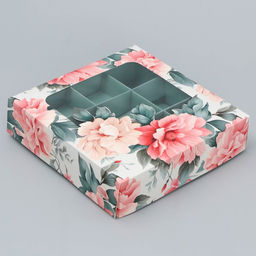 Цена за 5 шт. Коробка для конфет, кондитерская упаковка, 9 ячеек, «Нежность внутри», 14.7×14.7×3.5 см