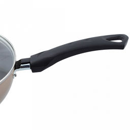 "Sandy " Сотейник с антипригарным покрытием д26см, h6,5см, s1,8мм, бакелитовая ручка, стеклянная крышка (Россия)