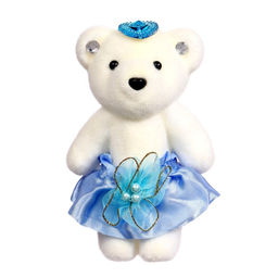 Цена за 12 шт. Игрушка из пенопласта «Мишка в юбочке», на ушках камушки, МИКС