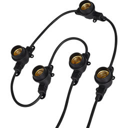 UDL-K111 80/E27/20M IP65 BLACK BELT-LIGHT Гирлянда Белт-Лайт, 20м + 1,5м сетевой шнур. 80 патронов E27, шаг 25см. Чёрная. TM Uniel.