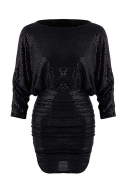 Siyah Payet Orme Mini S?k Abiye Gece Mezuniyet Y?lbas? Elbisesi TPRAW26EL00132 - Trendyolmilla фото 5