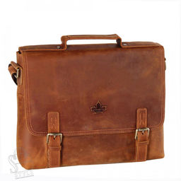 Портфель мужской кожаный 35502Z v.brown Zinimsk в Новосибирске