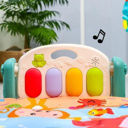 Развивающий коврик Игра малыша, с пианино, круглый, голубой - Simaland фото 4