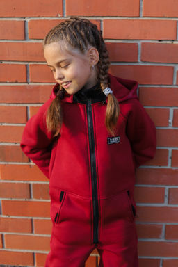 Бомбер утепленный, бордо - Inzibe фото 36