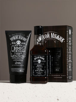 Подарочный набор Крутой мужик: гель для душа виски 250 мл и гель для бритья 110 мл, Чистое счастье