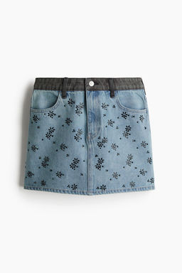 Minifalda denim con strass - H&m фото 6