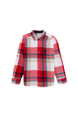 U. S. Polo Assn Красная рубашка с длинным рукавом для мальчика