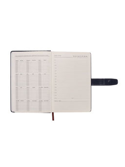 Ежедневник недатированный А5, с хлястиком, 128 листов, в линейку, пвх, синий - Simaland фото 8