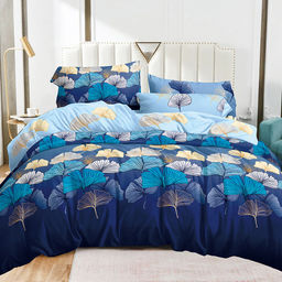 Постельное белье, комплект Евростандарт "На удачу", 4 предмета: пододеяльник 200х215см, простыня 220х240см, 2 наволочки 50х70см с клапаном-запахом, микрофибра 80г/м2, упаковка "классическая" ПВХ 34,5х41см, "Домашняя мода" (Россия)