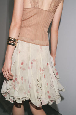 PRINTED RUFFLE SKIRT - Zara фото 2
