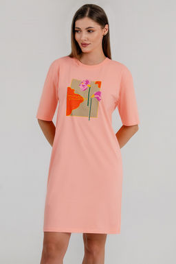 Арт. 4147 Туника женская 44-54 (6 шт) Цвет:лососевый