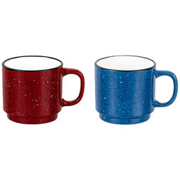 Набор 2 кружек 480 мл 13,5*9,8*9 см штабелируемые, синяя и бордовая