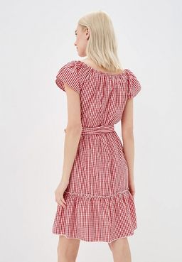 Хлопковое платье в клетку - Incity фото 6