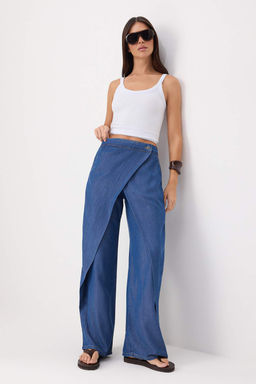 Mavi Bel Detayl_ Y_ksek Bel Wide Leg Jeans TWOSS26JE00319 - Trendyolmilla фото 2