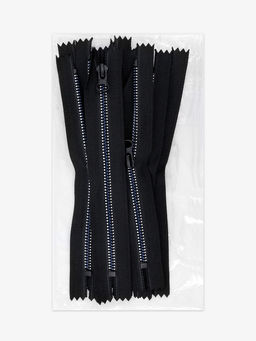 Цена за 10 шт. Молния «Трактор», №5, неразъёмная, замок автомат, 18 см, чёрная, белая, синяя