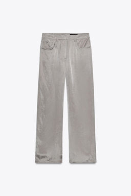 ZW COLLECTION FLOWING SATIN TROUSERS - Zara фото 2