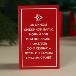 Набор Бесконечного счастья в Новом году: чай чёрный со вкусом клубники 50 г., молочный шоколад 70 г., открытка, кружка 300 мл, - Фабрика счастья фото 6