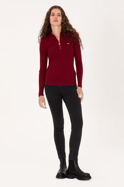 Kad_n Bordo Sweatshirt Sepette S_rpriz _ndirim - U.s. polo assn фото 4