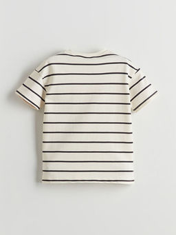 Bisiklet Yaka ?izgili Erkek ?ocuk Ti??rt