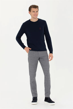 Мужской темно-синий базовый свитер - U.s. polo assn фото 4