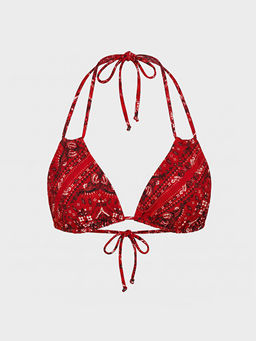 ??kar?labilir Pedli Desenli Kad?n Bikini ?st?
