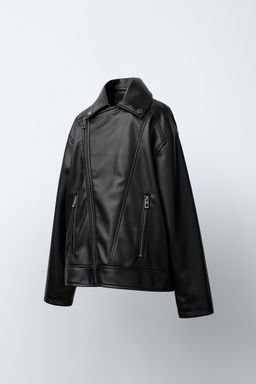 FAUX LEATHER BIKER JACKET