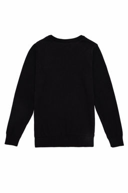 Черный трикотажный свитер с круглым вырезом для мальчика - U.s. polo assn фото 5