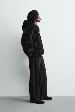 REVERSIBLE FAUX FUR BOMBER JACKET - Zara фото 14