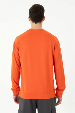 U. S. Polo Assn / Мужской оранжевый комфортный свитшот с круглым вырезом - U.s. polo assn фото 12