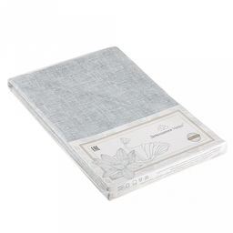 Скатерть 145х145см "Лен" премиум, длина стола до 110см, на 4 персоны, рогожка с текстурой 186г/м2, 2-х сторонняя, хлопок 100%, упаковка классическая 28х41см, "Домашняя мода" (Россия)