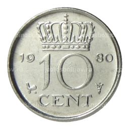 10 центов 1980 года Нидерланды