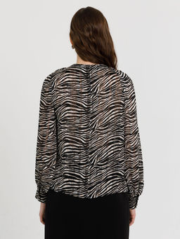 Блузка из шифона с принтом - Stilla фото 5