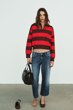 STRIPED KNIT POLO JUMPER - Zara фото 10