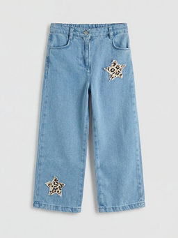 Y?ld?z ??lemeli K?z ?ocuk Jean Pantolon