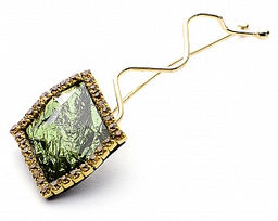 Заколка PU0370 зеленый