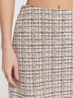 Юбка женская твидовая мини Mark Formelle 152805 клетка на молочном  фото 5